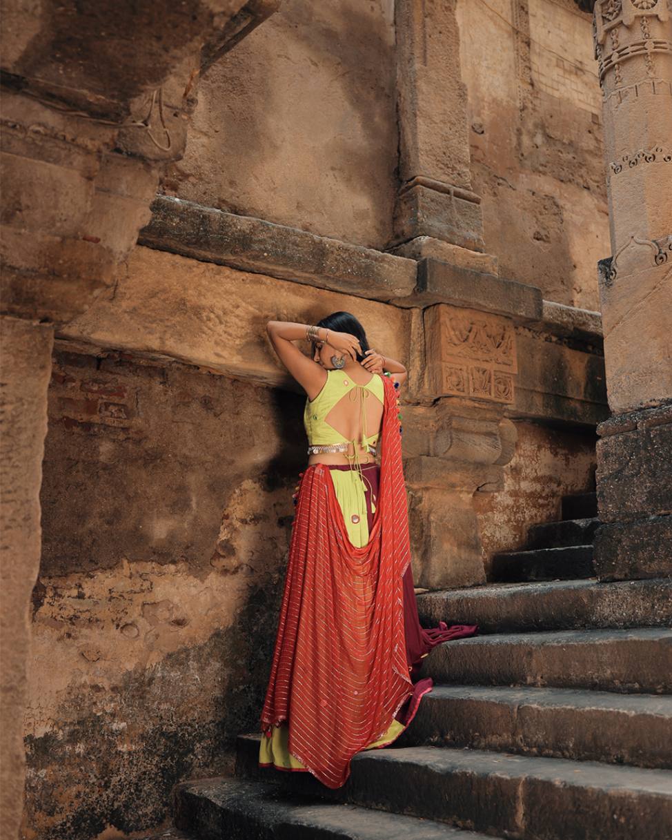 Aabhliya Green Magenta - Sangini Boutique