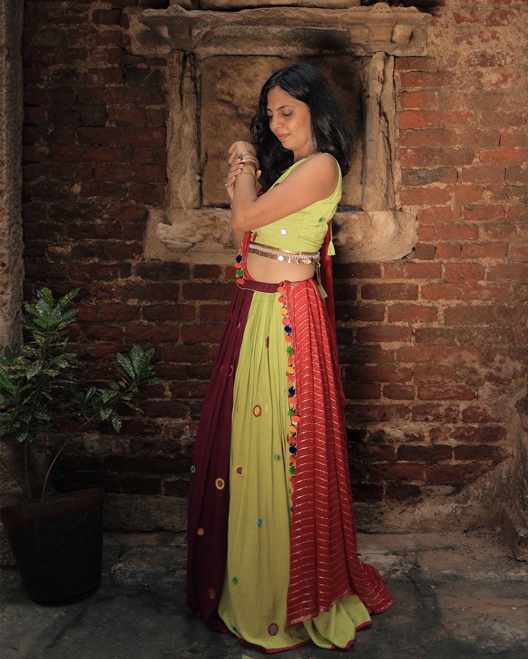 Aabhliya Green Magenta - Sangini Boutique