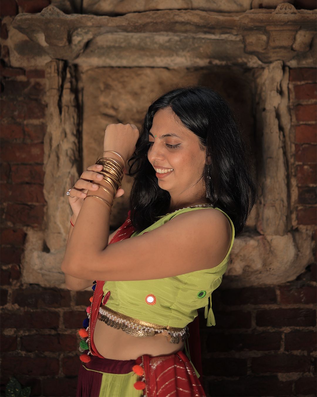 Aabhliya Green Magenta - Sangini Boutique